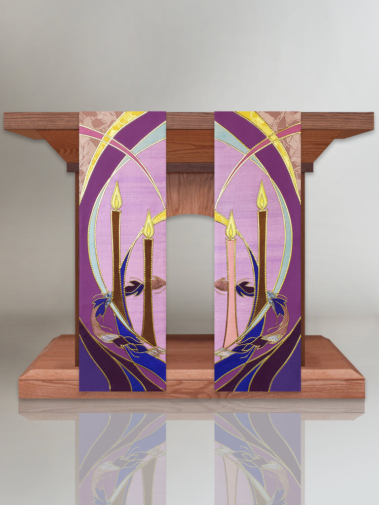 Gaudete with Pink Candle Advent Altar Scarves