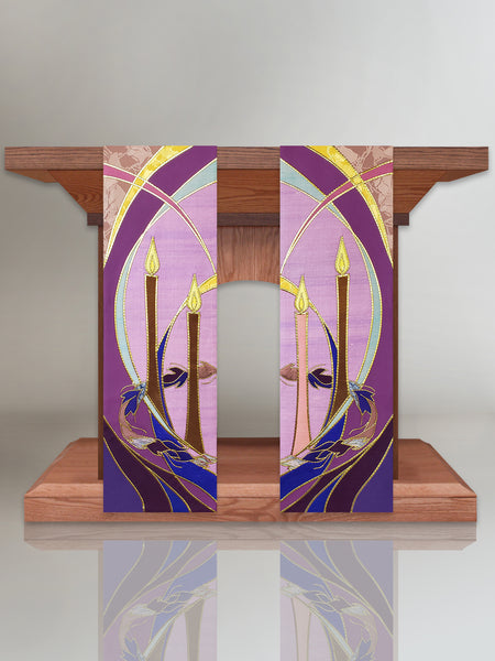 Gaudete with Pink Candle Advent Altar Scarves
