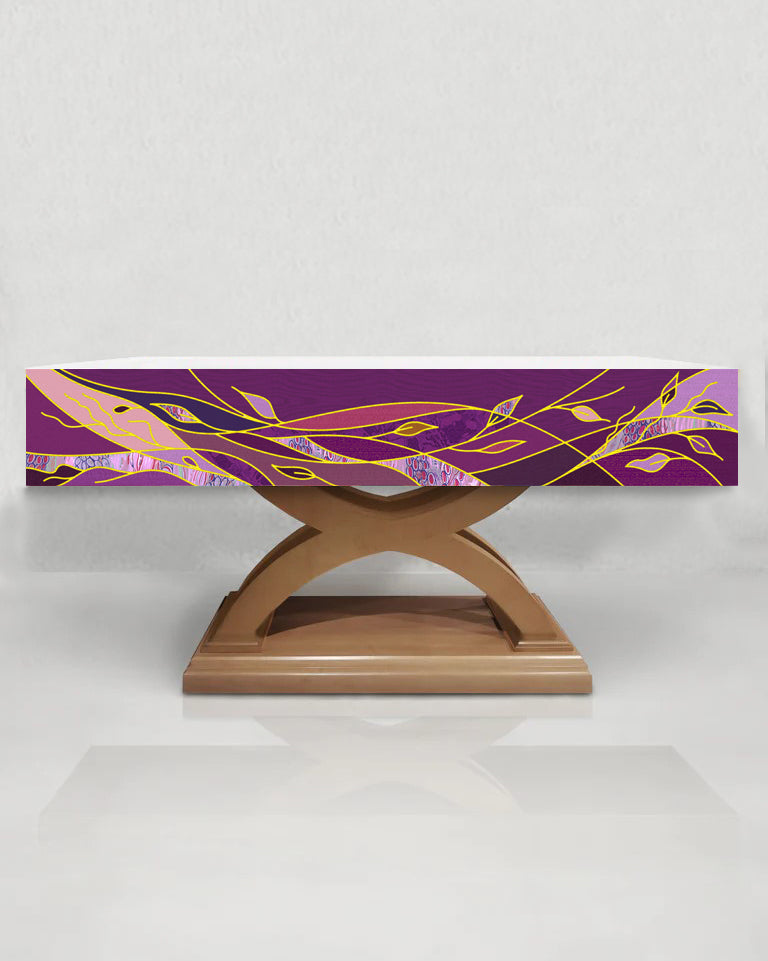 Purple Foliage Altar Frontal for Advent & Lent