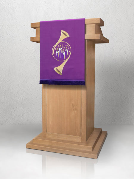 Advent Horns & Candles Sample Lectern Hanging