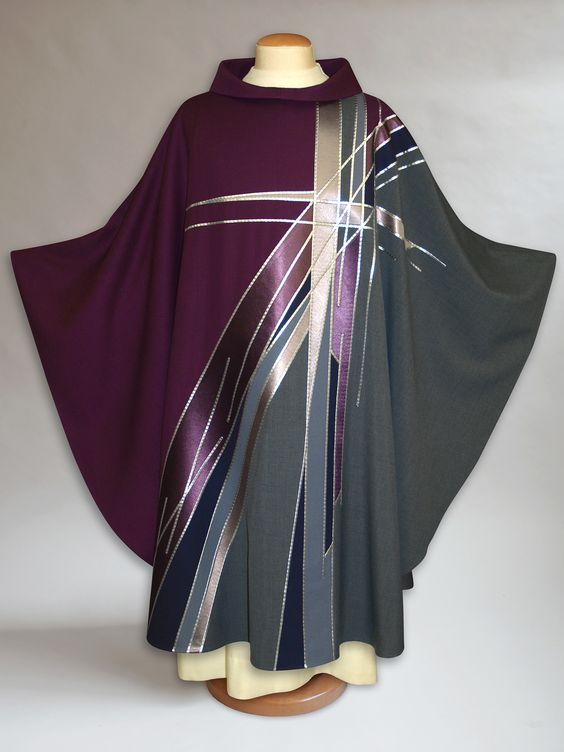 Stained Glass Cross Lenten Chasuble