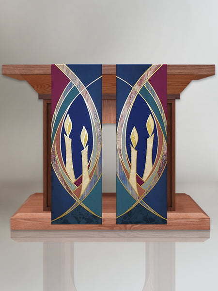 Advent Candle Sarum Blue Altar Scarves (B)