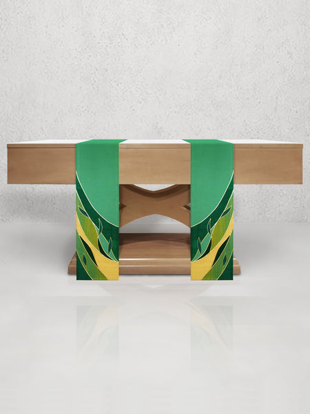 Curvilinear Foliage Altar Scarves