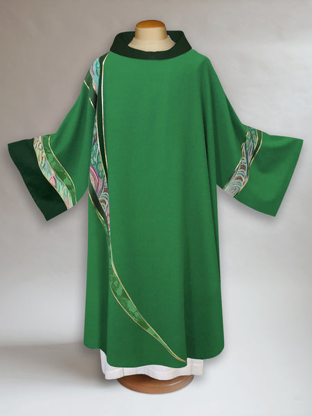 Green Curvilinear Dalmatic