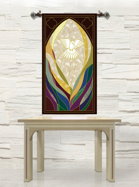 Descending Dove Holy Spirit Banner