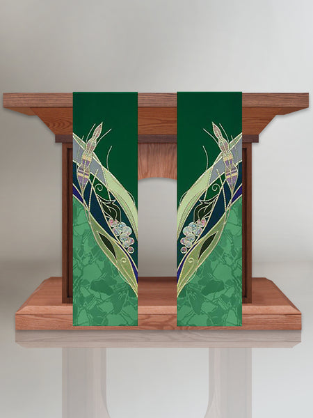 Eucharistic Green Altar Scarves (A)