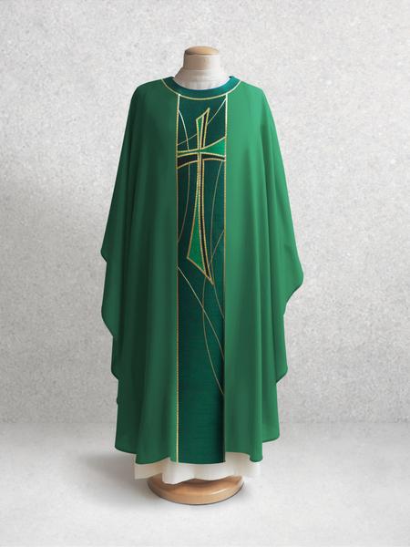 811 Cross Chasuble in Green