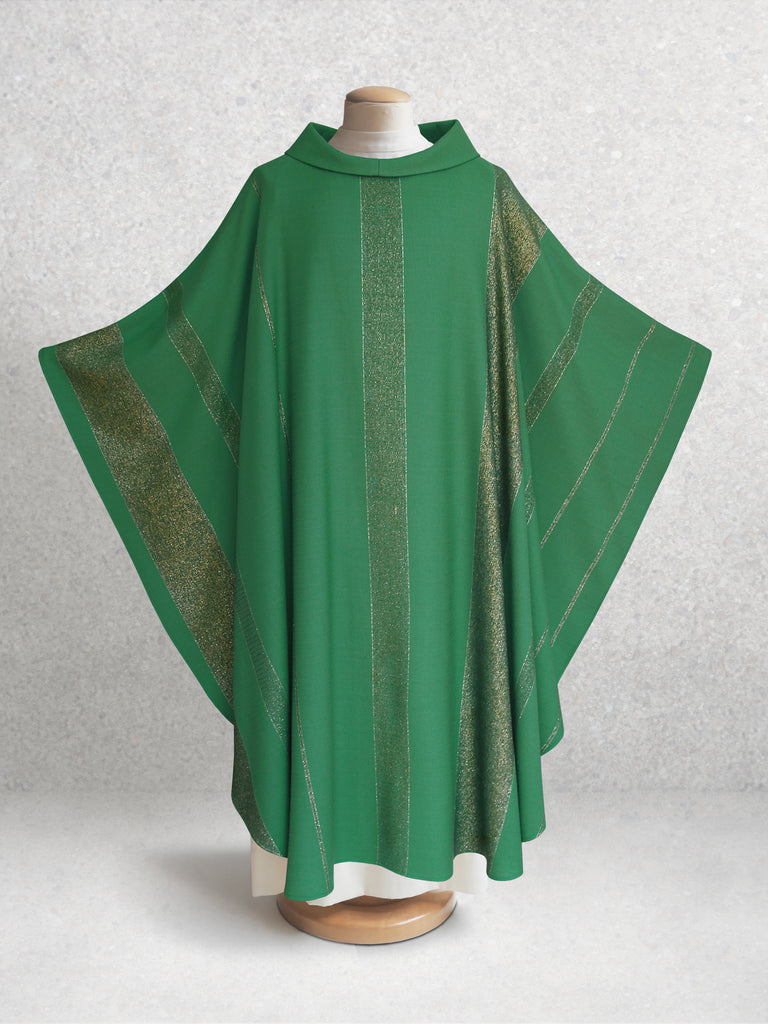 Beaulieux Asymmetrical Woven Sample Chasuble in Green
