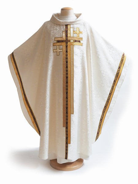 Multi Cross White Chasuble