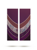 Curvilinear Purple Altar Scarves for Advent or Lent
