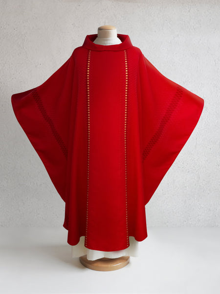 Salerno Woven Red Sample Chasuble