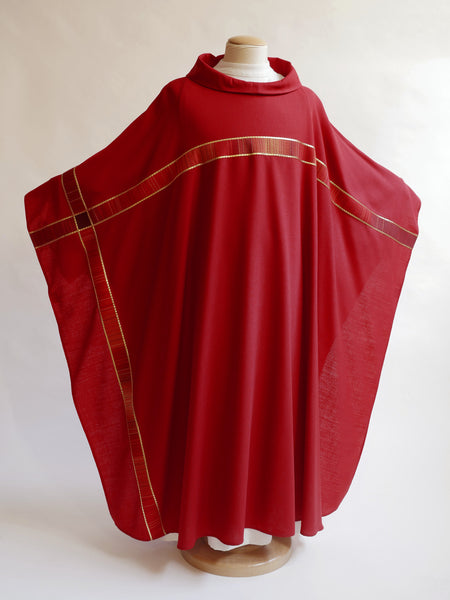 red vestment with cross for pentecost and confirmations