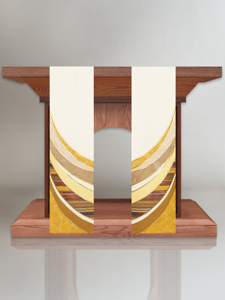 Curvilinear Gold Altar Scarves