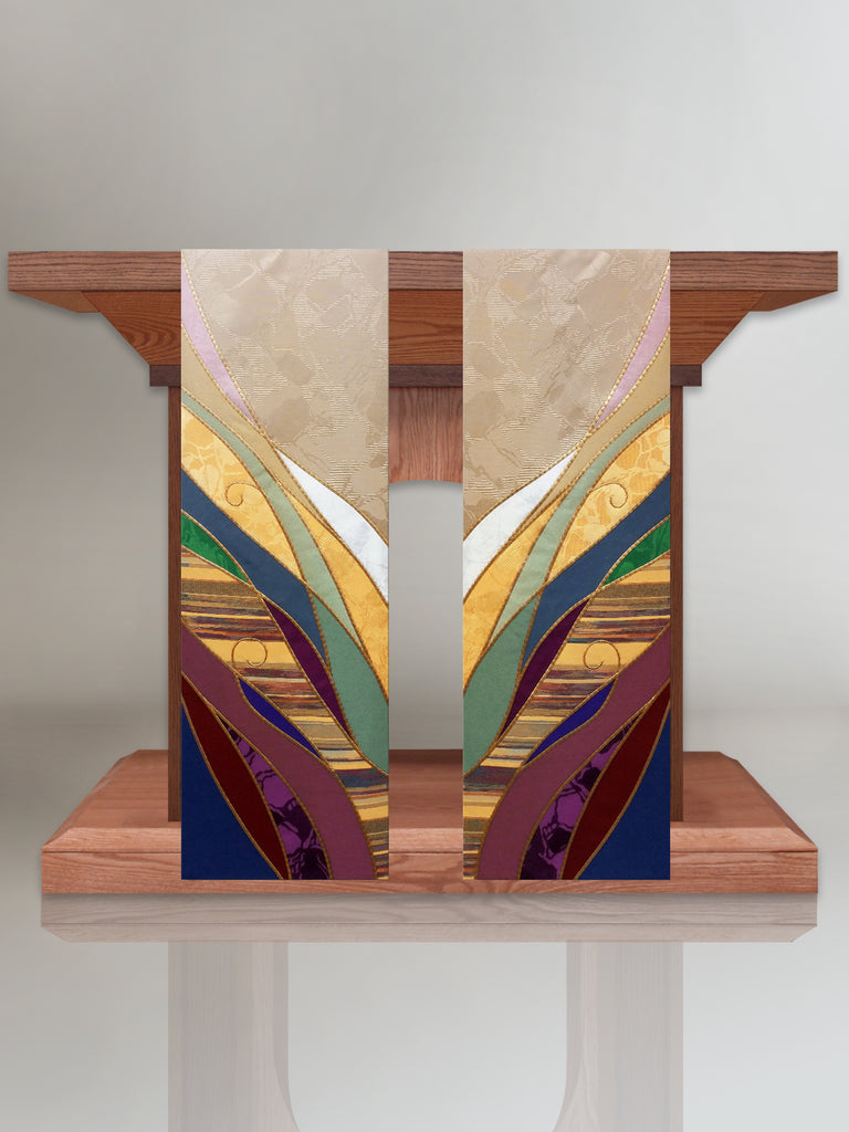 Multi Seasonal Water Design Altar Scarves