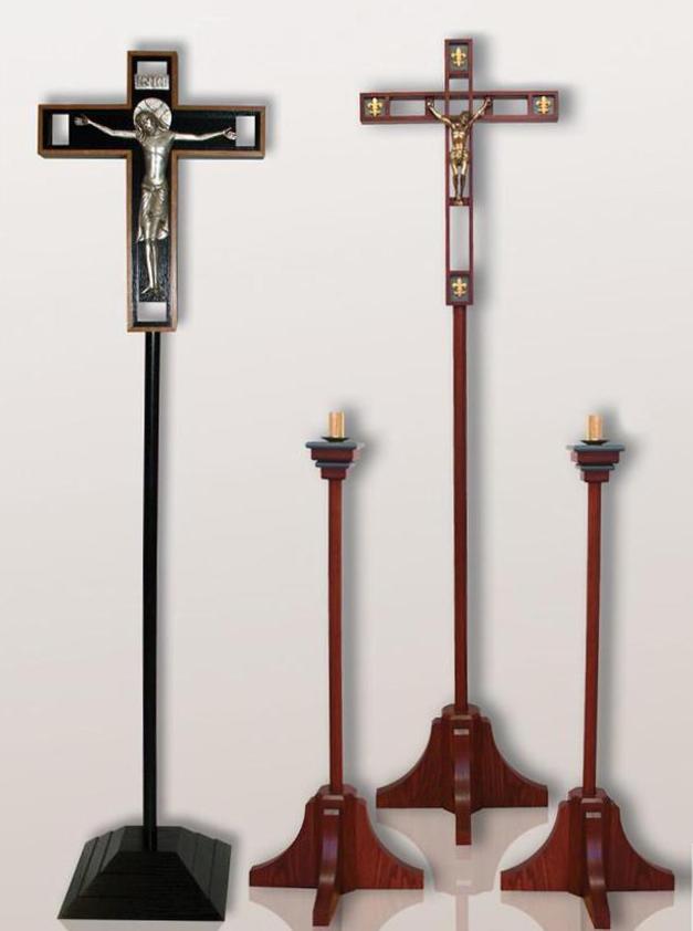 San Damiano & Fleur de Lis Processional Crosses