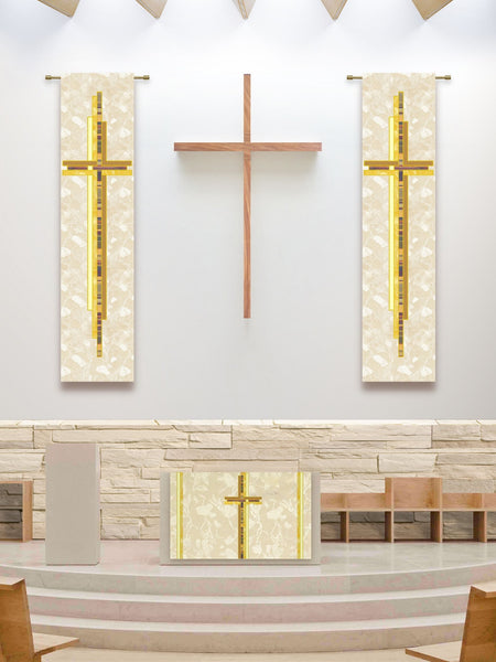 White & Gold Multi Cross Wall Hangings