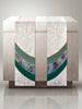 Sample Francis Curvilinear Bella White & Monet Green Altar Scarves