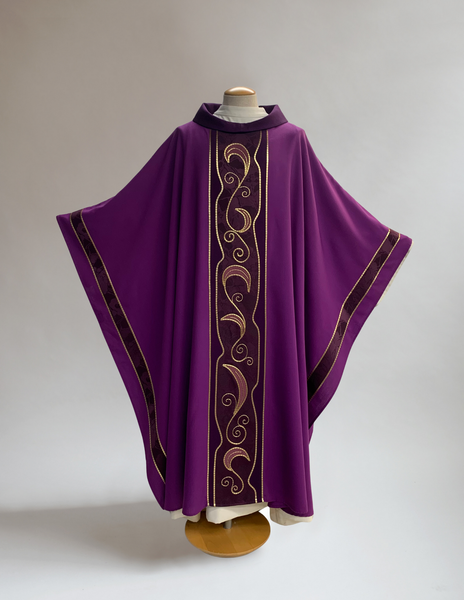 Art Nouveau Vista Purple Sample Chasuble