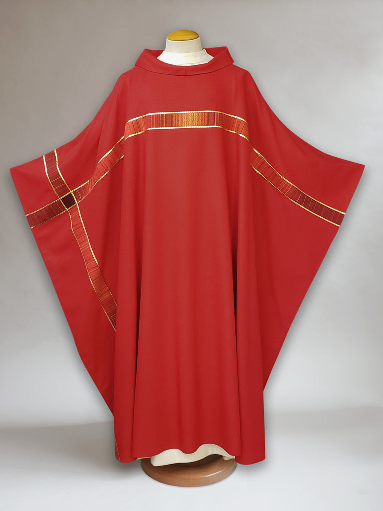 Asymmetrical Red Cross Sample Chasuble