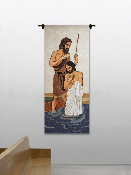 John Baptizing Jesus Printed Sample Banner