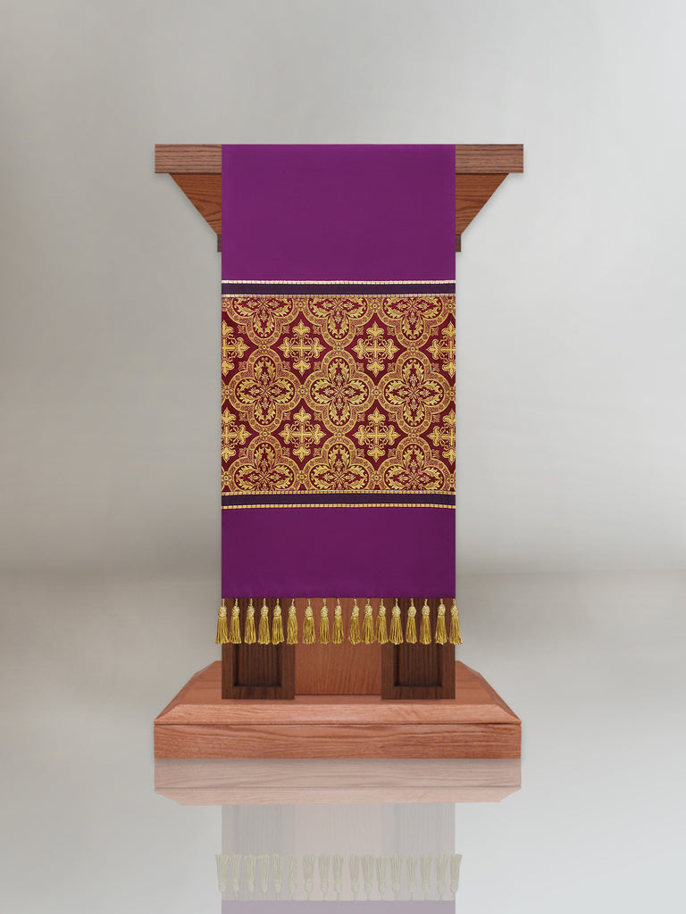 Classic Brocade Burgundy Sample Lectern Hanging