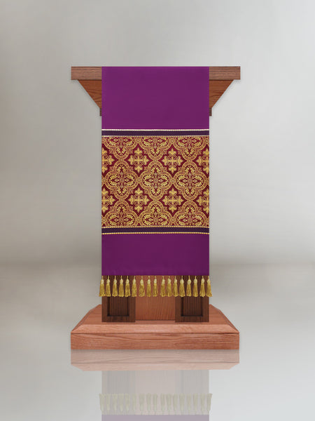 Classic Brocade Burgundy Sample Lectern Hanging