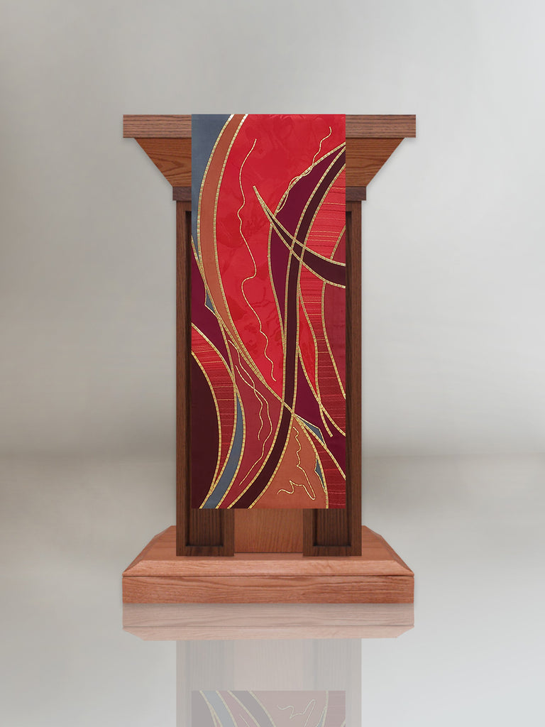 Cross Pentecost Red Sample Lectern Hanging – Bramante Studio
