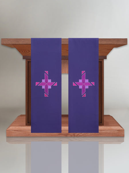 Adam Kochlin Cross Purple Sample Altar Scarves – Bramante Studio