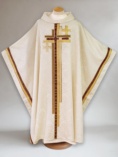 Multi Cross Baroque Ecru Sample Chasuble