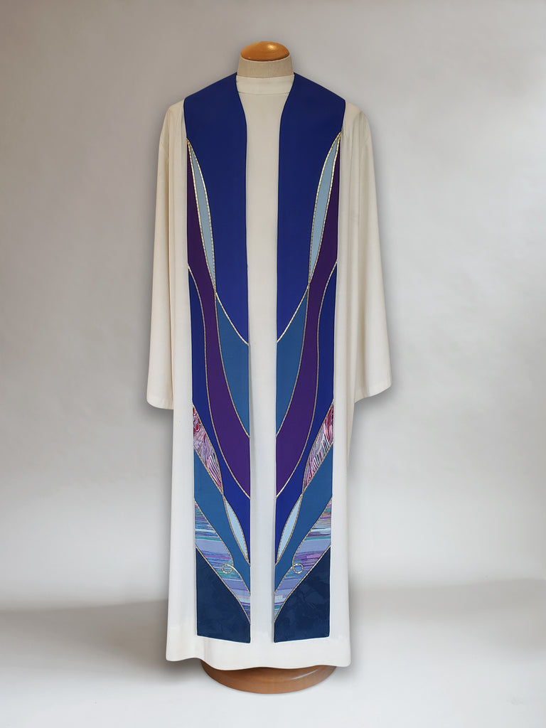 Advent Water Blue Stole B