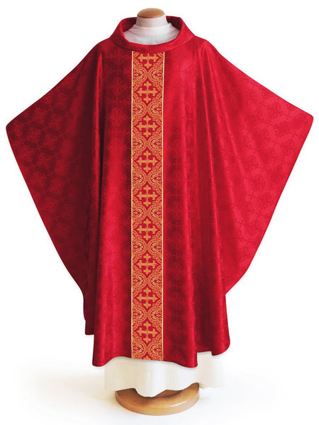 Sample Francis Classic Lucia Red & Brocade Red Chasuble