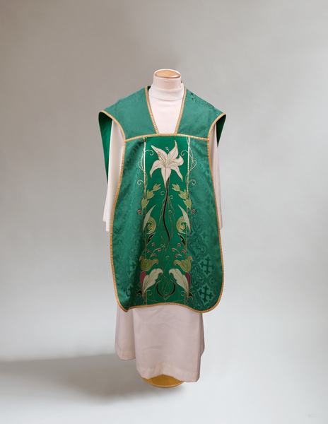 Lily Art Nouveau Green Sample Roman Vestment