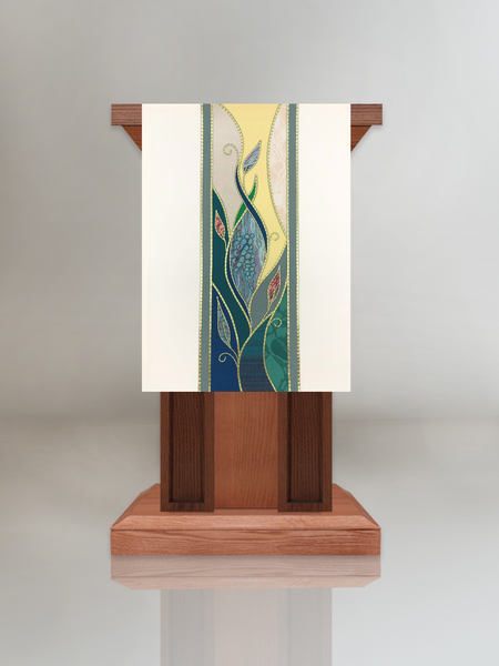 Classic White & Green Foliage Lectern Hanging