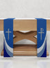 Cross & Chi Rho Sample Altar Scarves in Blue