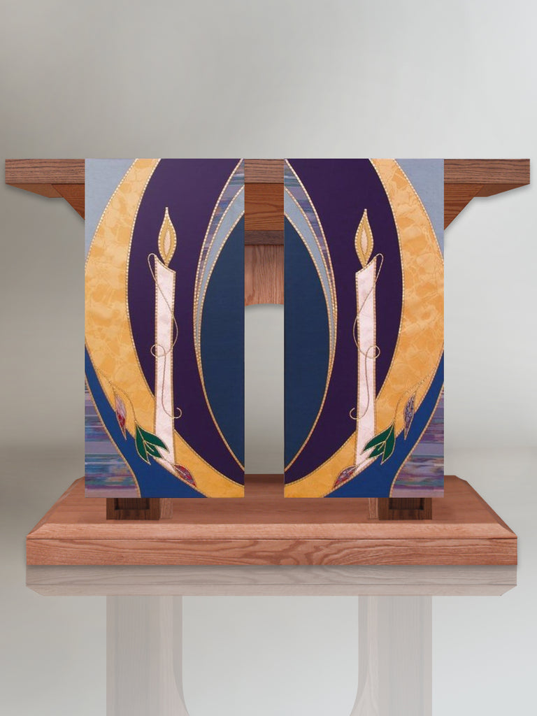 Advent Candle Sarum Blue Altar Scarves (A)