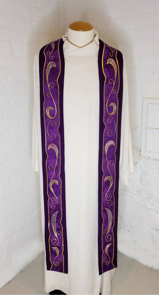 Purple Art Nouveau Sample Stole