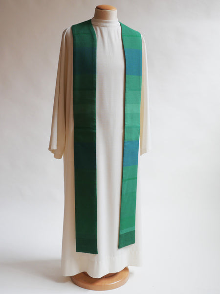 woven green stole ordinary time