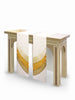 The Francis Curvilinear Simone White & Bella Gold <br> Altar Scarves