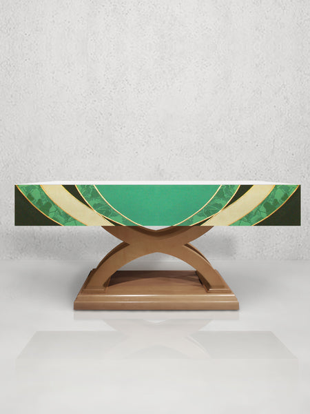Green Curvilinear Altar Frontal