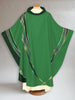 Curvilinear Woven Green Chasuble
