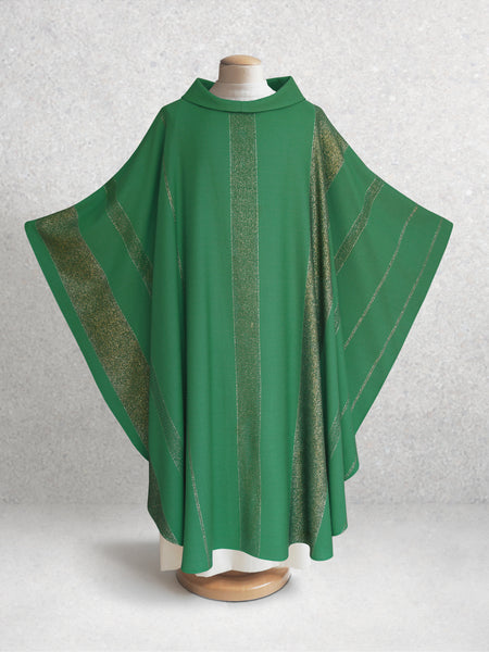Beaulieux Asymmetrical Woven Sample Chasuble in Green