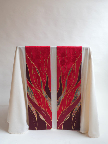 pentecost flame red altar scarves