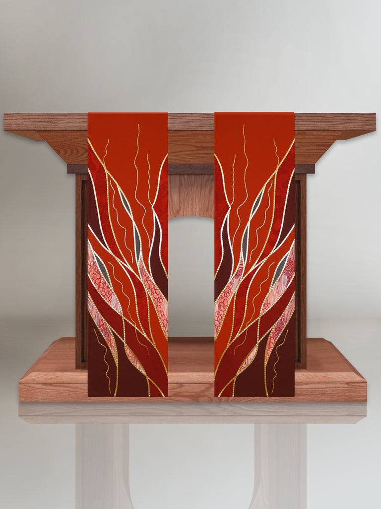 Pentecost Flames Red Altar Scarves (B)