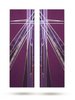 Stained Glass Cross Purple Altar Scarves