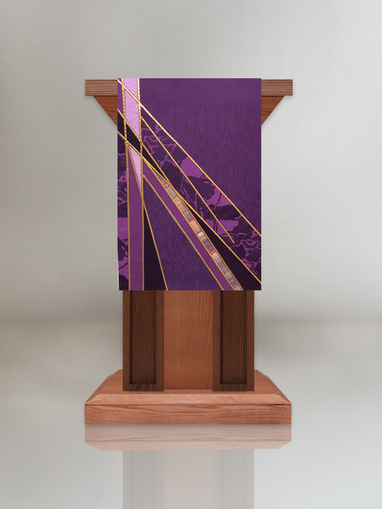 Stained Glass Purple Lectern Hanging