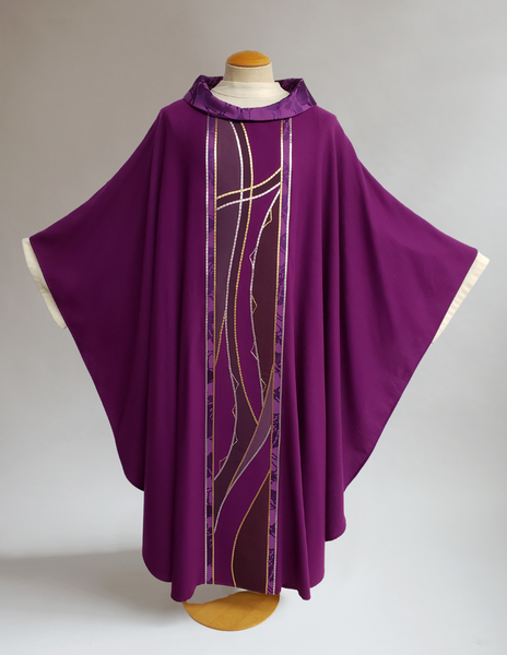 Lenten Cross & Thorns Purple Sample Chasuble