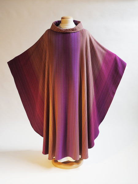 woven purple lent or advent vestment