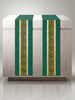 Green Brocade Central Band Altar Scarves