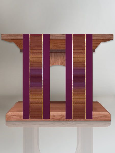 Woven Purple Central Band Altar Scarves