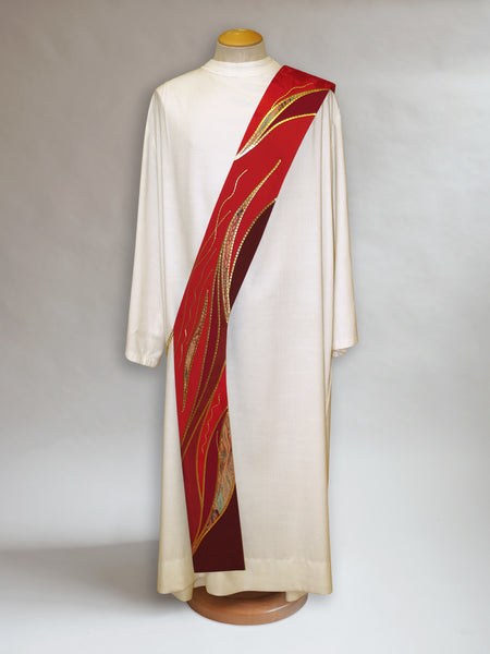 Pentecost Flame Deacon Stole